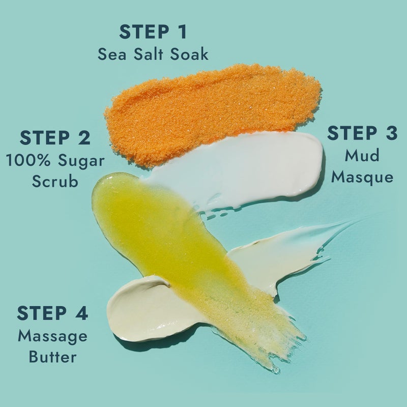VOESH Pedi in a Box 4 Step Mango Delight - 3 Pack, Pedicure Set, at-Home Pedicure, DIY Pedi, Foot Treatment, Pedicure Supplies, Foot Spa, Foot Care - Image 4